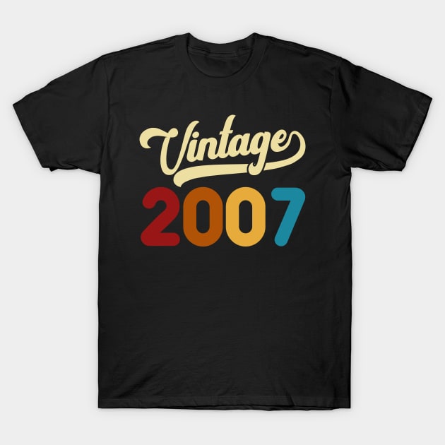 2007 Vintage Gift 13th Birthday Retro Style T-Shirt by Kimko